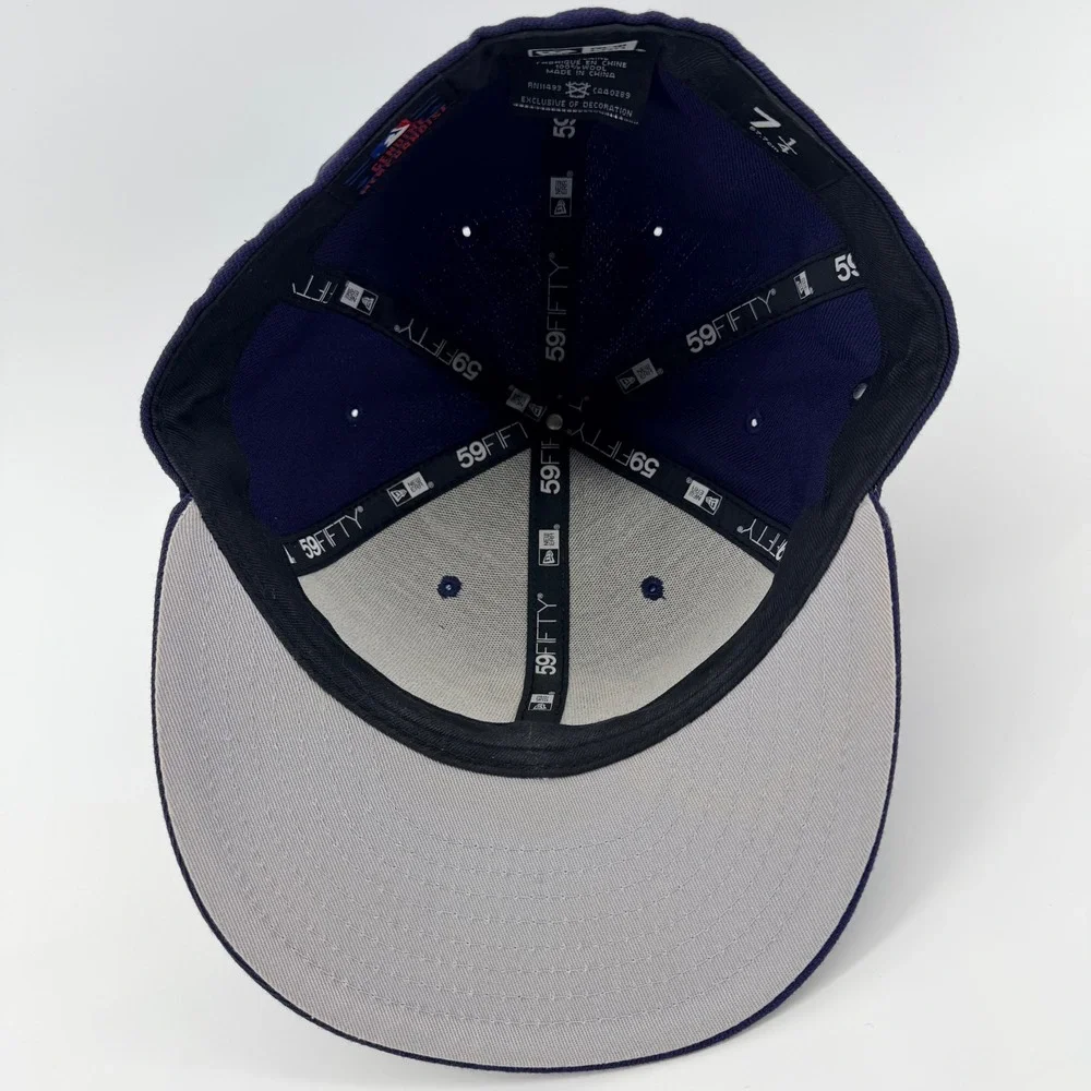 New Era 59FIFTY San Diego Padres Swinging Friar Fitted Hat 7 1/4 Navy Blue Wool